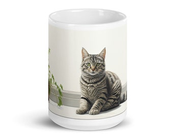 Tabby At The Window Mug