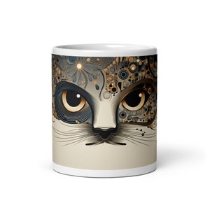 Taza blanca brillante