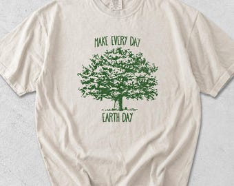 Earth Day Tree Of Life Comfort Colors Shirt, Gift For Nature Lovers Earth Day Every Day Advocates, Go Green Reduce Reuse Recycle Shirt