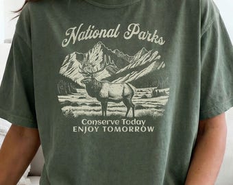 Vintage National Parks Comfort Colors Shirt, Respect The Locals Wildlife Tee, Gift For Earth Day Every Day Nature Lovers, Anti Trump Apparel