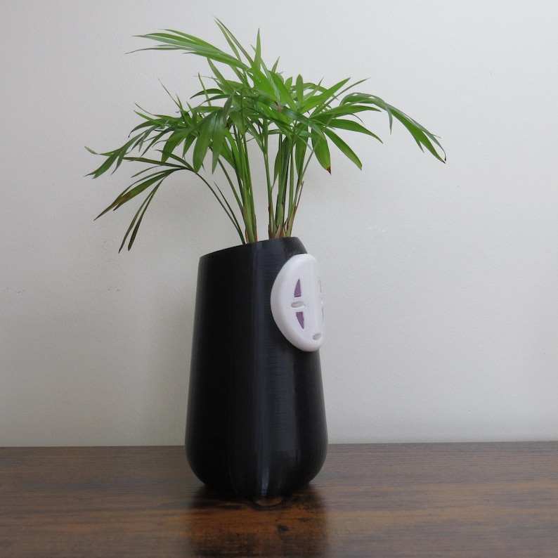 Spirited Away Plant Pot - Unique No Face Self-Draining Water System - studio gibli Indoor Decor image 3