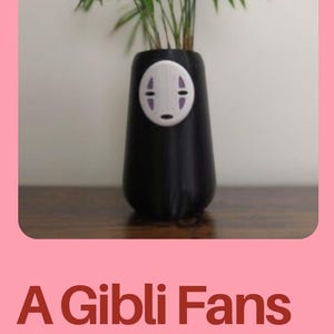 Spirited Away Plant Pot - Unique No Face Self-Draining Water System - studio gibli Indoor Decor image 2