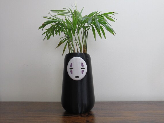 Spirited Away Plant Pot - Unique No Face Self-Draining Water System - studio gibli Indoor Decor