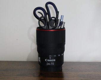Canon 24-70mm Lens Pencil Holder - Creative Desk Organizer - Photographer's Delight
