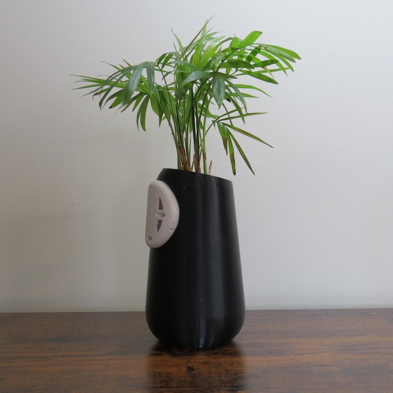 Spirited Away Plant Pot - Unique No Face Self-Draining Water System - studio gibli Indoor Decor image 4