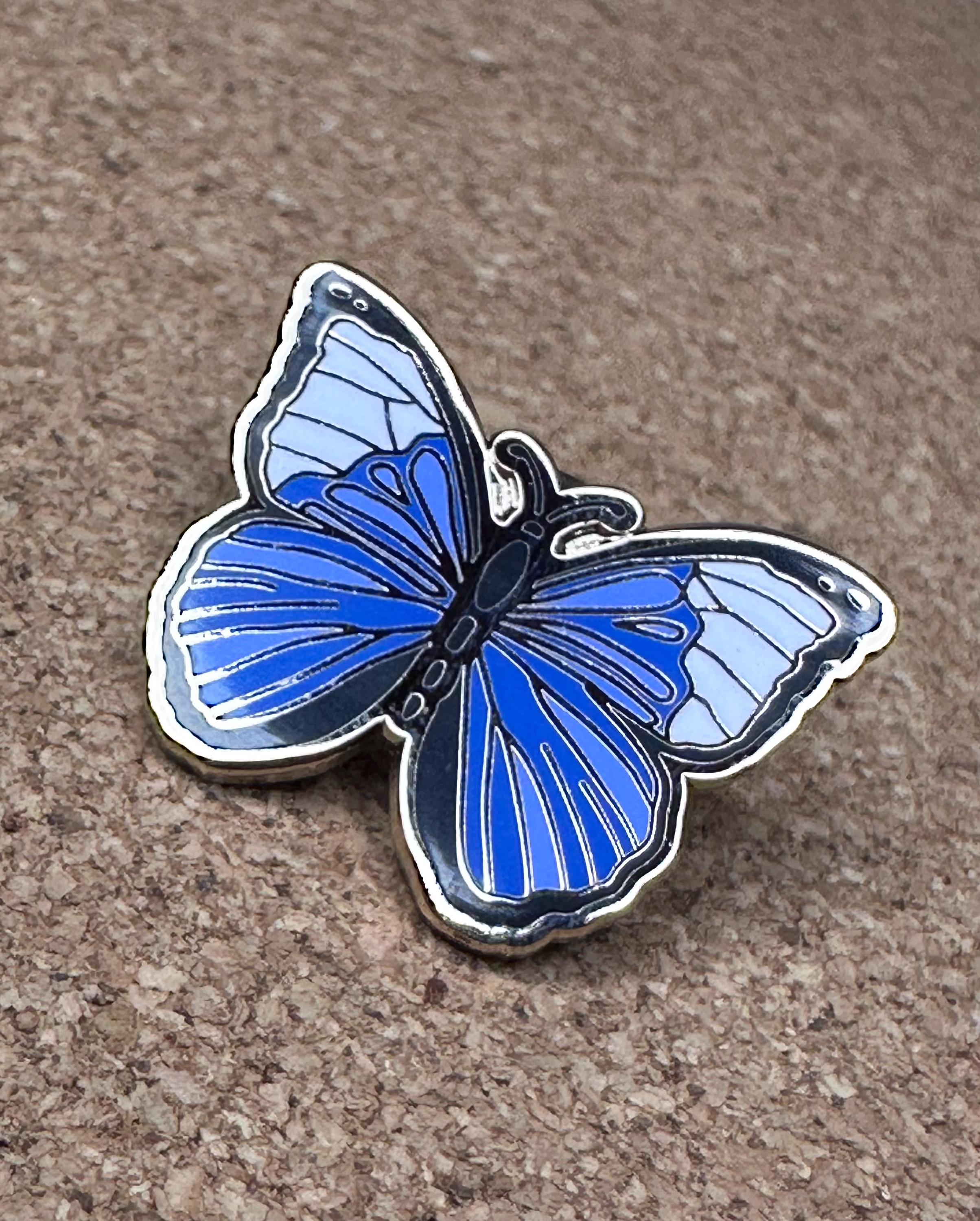 Blue Butterfly Pin - Etsy