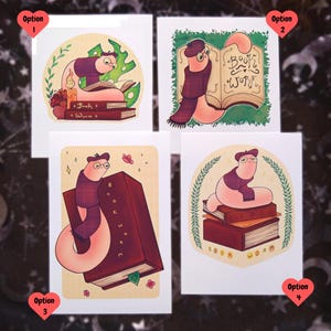Bookworm Worm Mini Prints