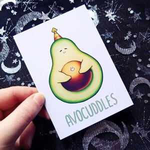Avocuddles Grußkarte | Mini Kunstdruck