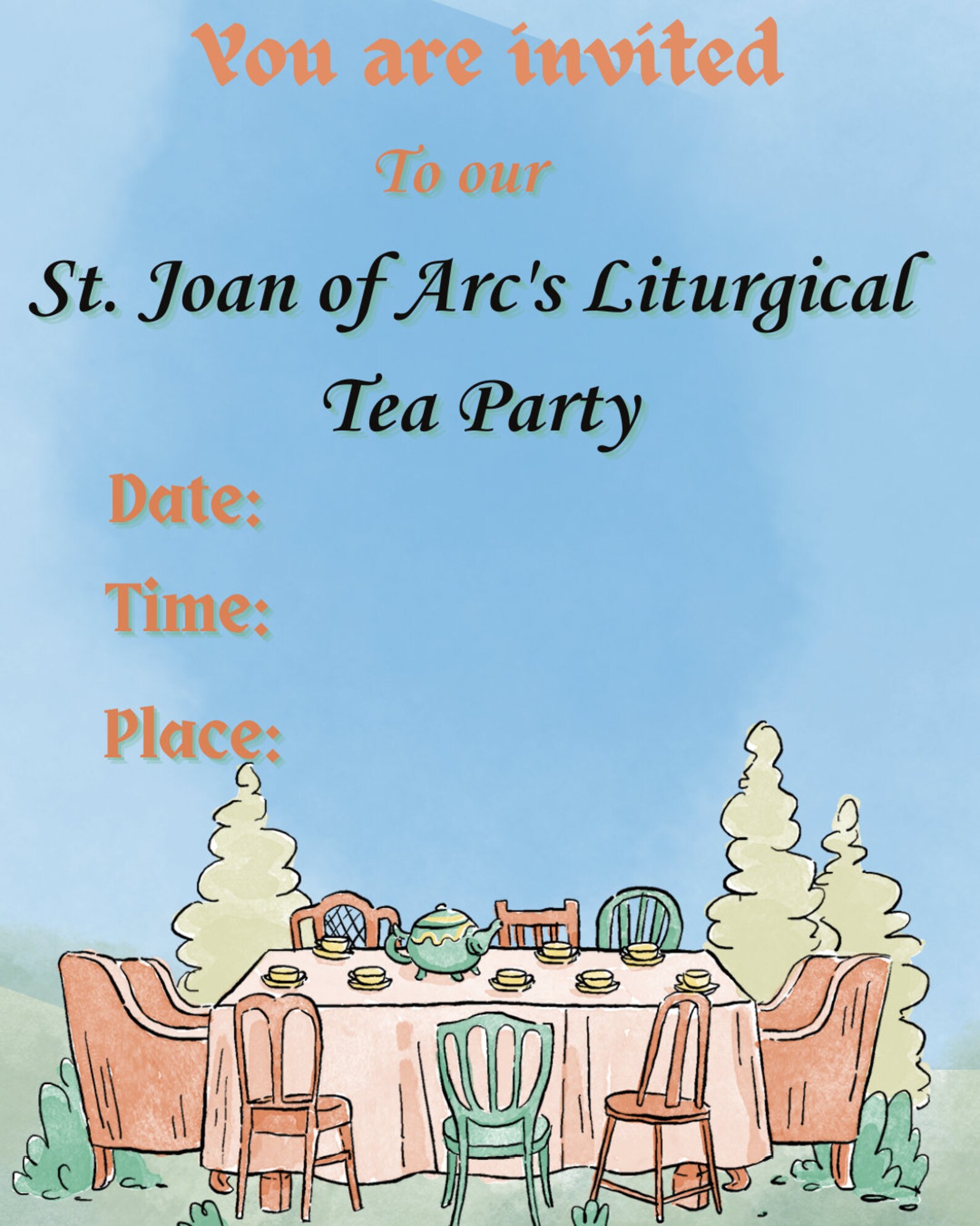 St. Joan of Arc Tea Party Bundle – Liturgical Celebration (digital ...