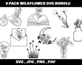 Wildflower SVG - Digital Download, Floral Svg, Stay Wild Svg