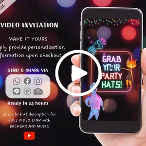 Elemental Birthday Invitation | Personalized Kids&#39; Birthday Video Invitation | Digital Download