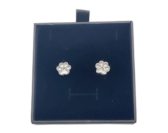 Pet Ashes Jewelry Set • Paw Print Necklace & Earrings Keepsake