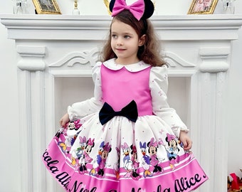 Pink Minnie Mouse Birthday Dress: Sparkly Toddler Costume