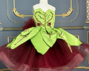 Toddler Fairy Costume: Green Tinkerbell Dress, Birthday Outfit