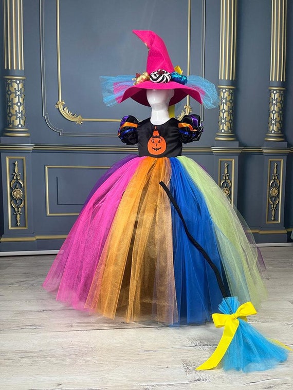 Rainbow Witch Costume for Girls Rainbow Witch Costume for Girls