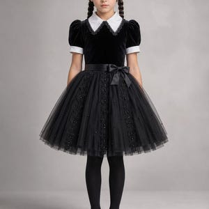 Wednesday Addams Black Lace Dress