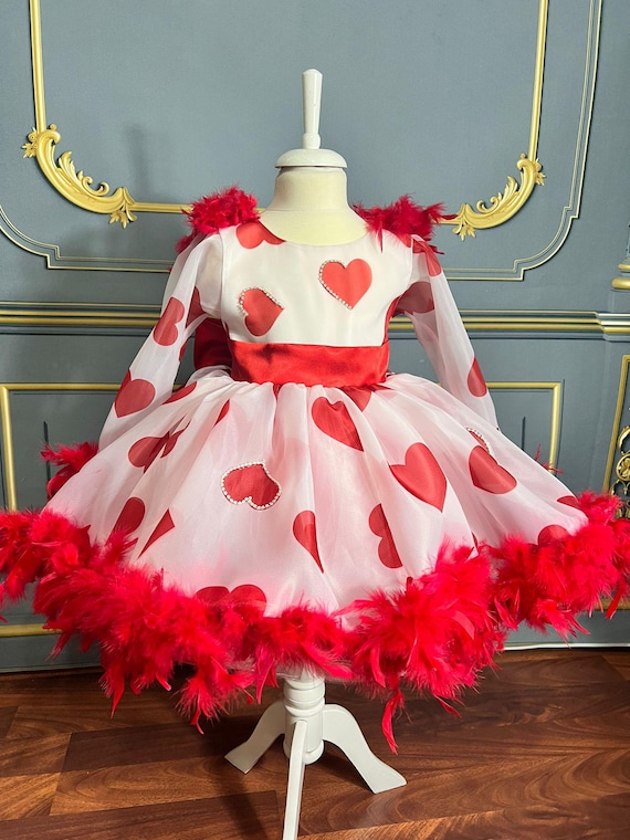 dress hearts Kisses And Cuddles Fanned Tulle Dress