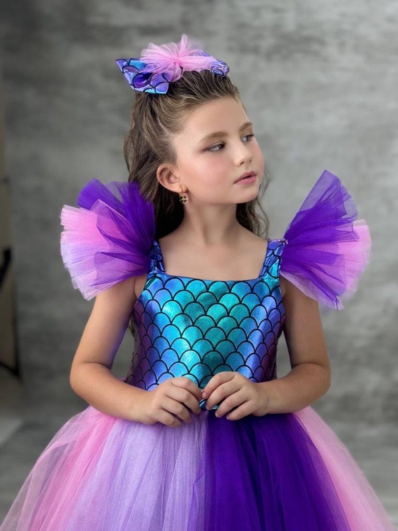 Mermaid Costume Toddler Dress for Arielinspired Birthday Parties