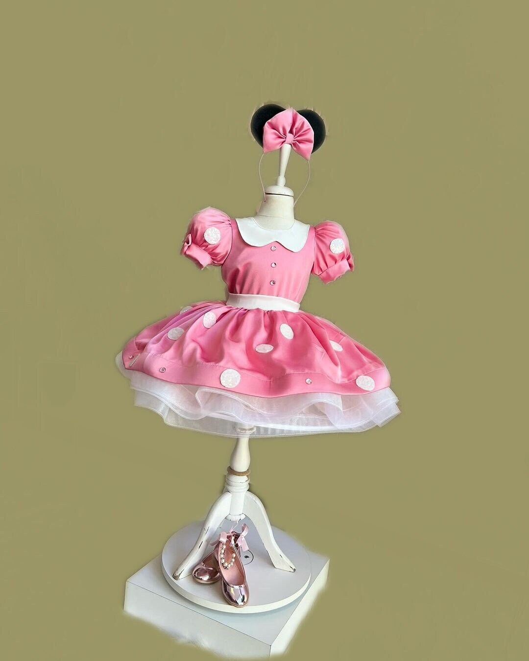 Pink Minnie Mouse Costume: Baby Girl Birthday Party Dress - Etsy