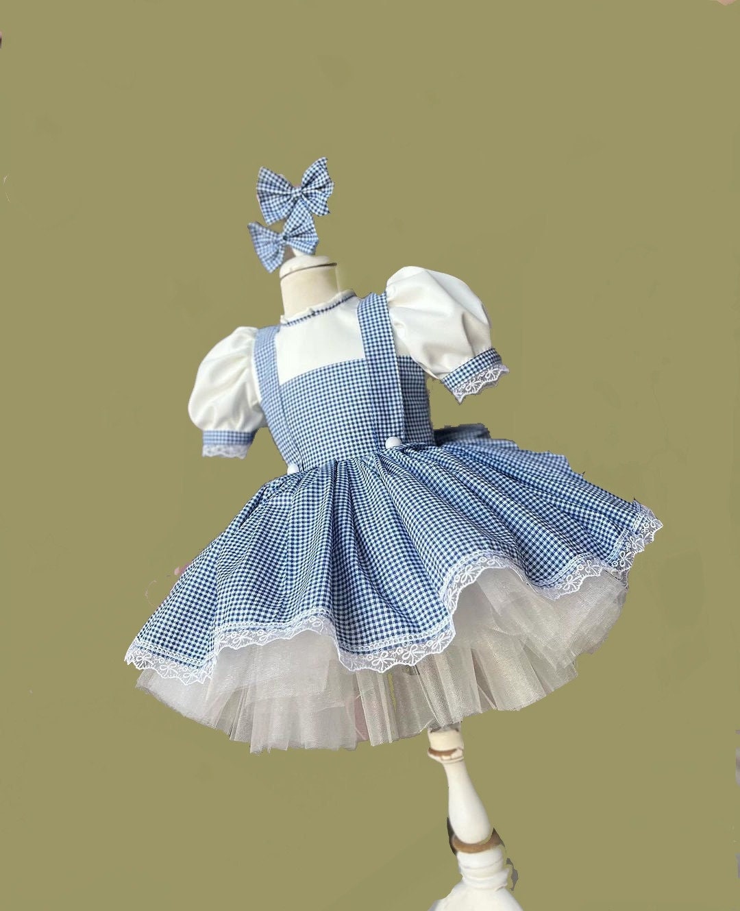 Dorothy Inspired Baby Dress: Gingham Party Costume Dorothy Inspired Baby Dress: Gingham Party Costume