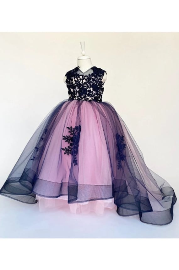 Navy and pink occasion dress discount