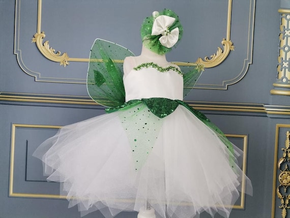 green sparkly fairy dress St Patricks Day Glitter Fairy Costume Child Green Irish Dress and Crow main image 0