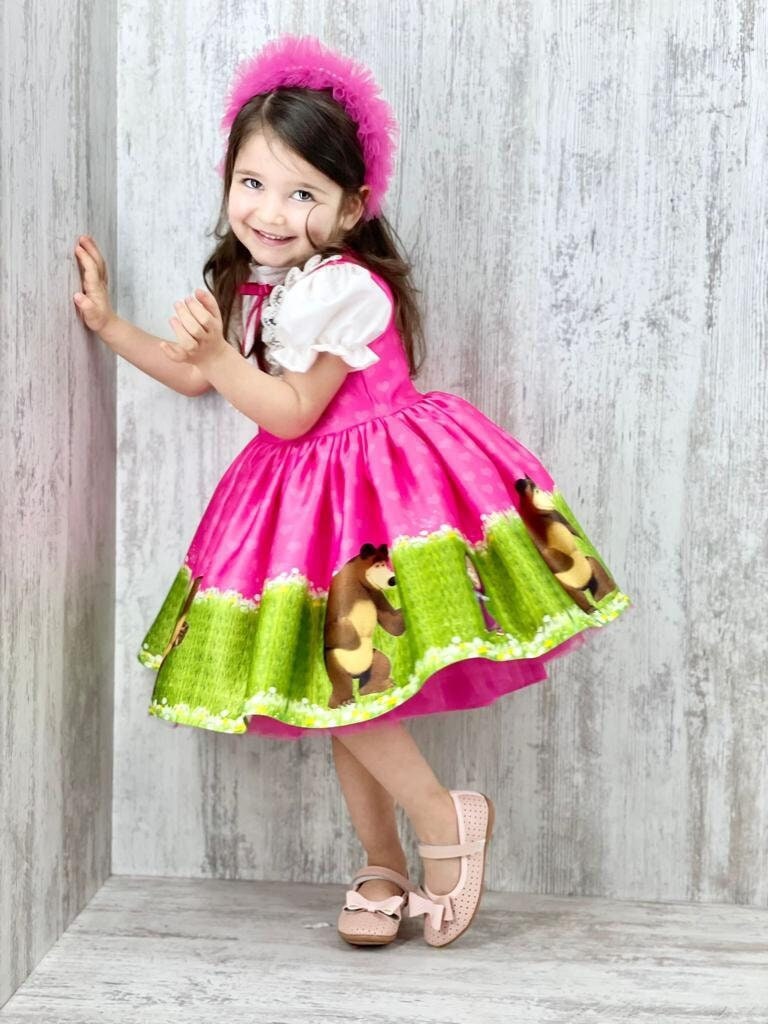 pimpandhost ru mouse masha Masha and the Bear Inspired Pink Dress, Baby Girl Dress, 1st Birthday Girl  Costume,kids Gift, Birthday Photo Shoot, 2nd Birthday Dress - Etsy Canada
