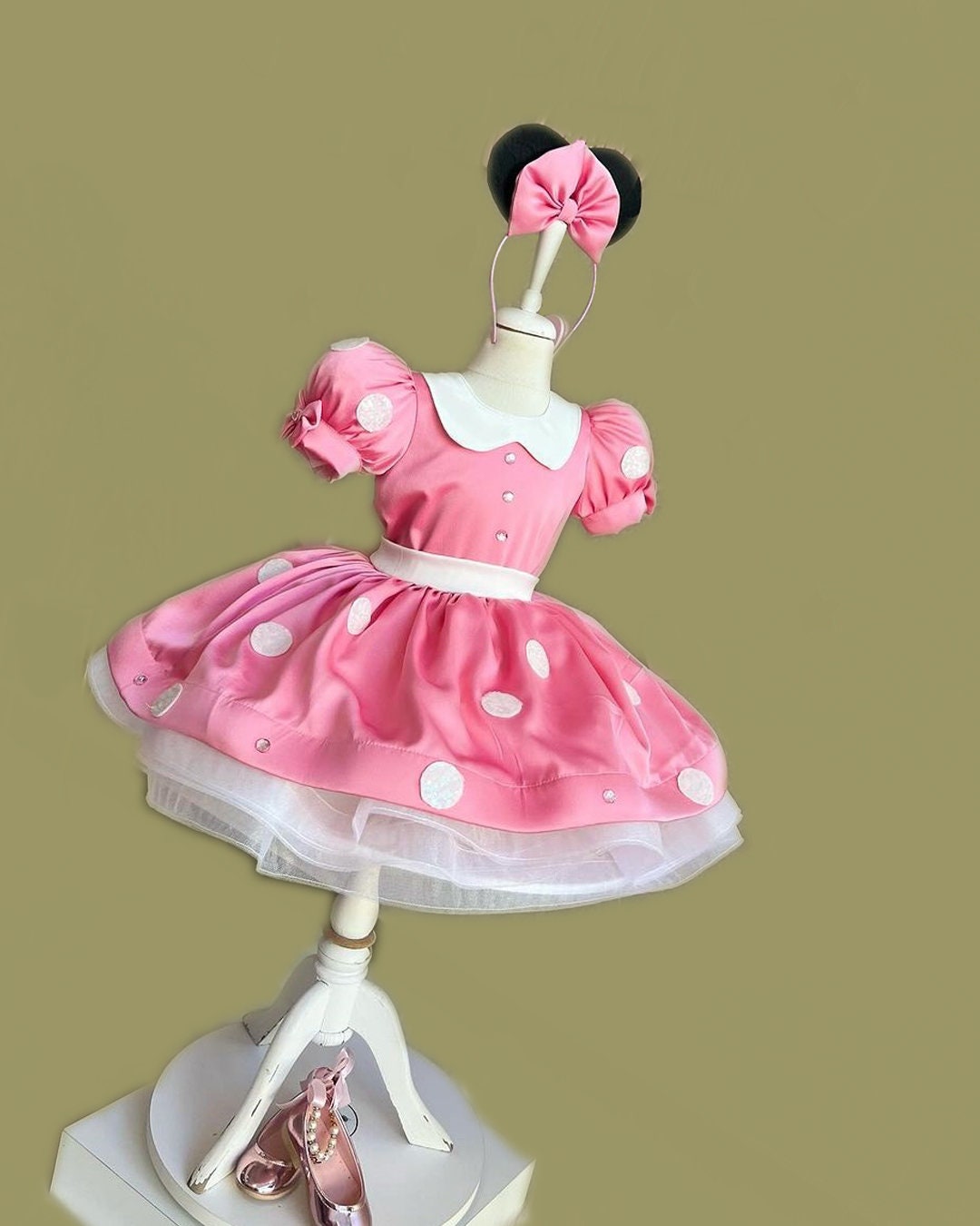 Pink Minnie Mouse Costume: Baby Girl Birthday Party Dress - Etsy