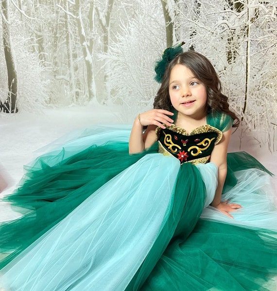 open lace back dress Amazon.com: Disney Frozen 2 Queen Anna Dress - Outfit Fits Sizes 4-6X