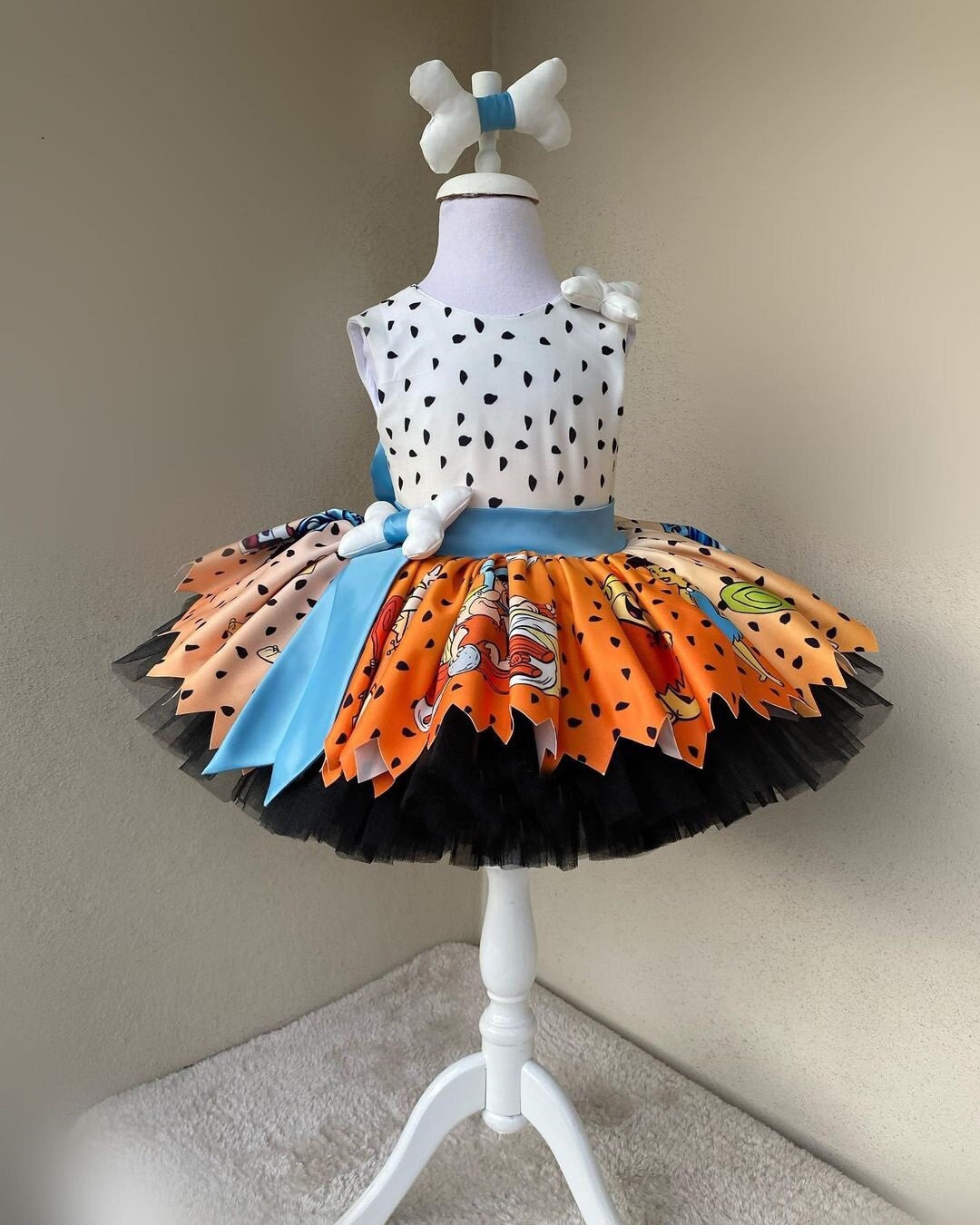 pebbles flintstone orange dress Toddler Orange Pebble Dress: Flintstone Birthday Costume