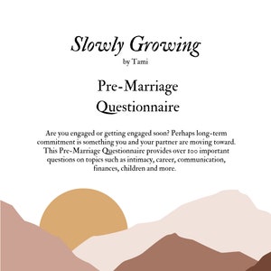 Pre-marriage Counselling Questionnaire