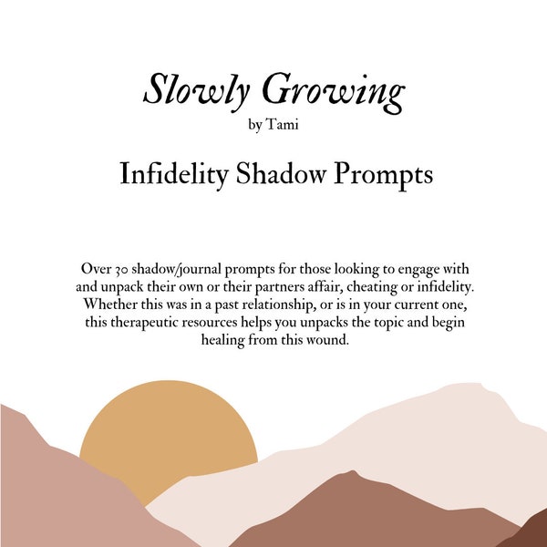 Infidelity Shadow/Journal Prompts