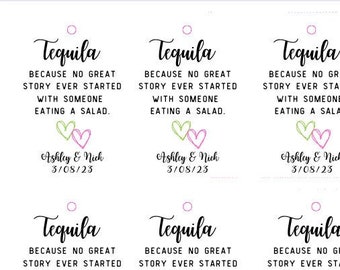 Tequila Wedding Favour Label Digital Download