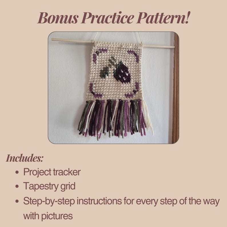 Strawberry Vine Tapestry Crochet Pattern - Etsy