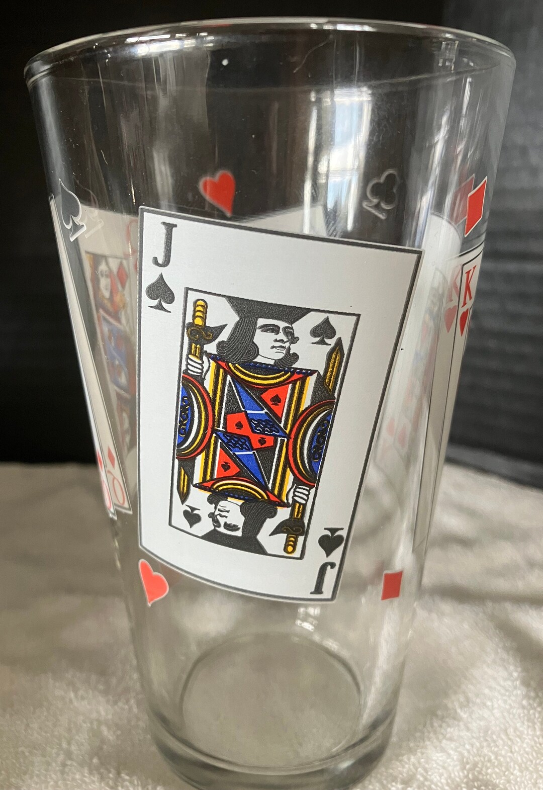 Luminarc Playing Cards Glasses Set of 4 Vintage Etsy