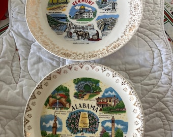 State Souvenir Plates Georgia, Hawaii ETC.