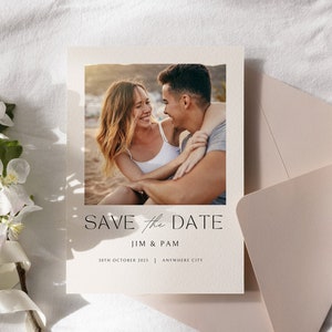 Save the Date Wedding Template | Photo Save the Date | Canva Save the Date | Canva Wedding Template | Editable Photo Save the Date | DIY