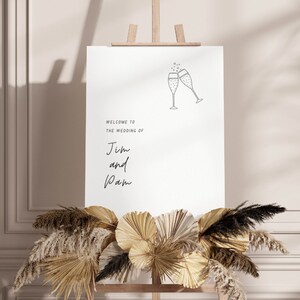 Wedding Welcome Sign | Custom Welcome Sign | Welcome to Our Wedding Sign | Wedding Signage Editable Template | Modern Wedding | DIY Wedding