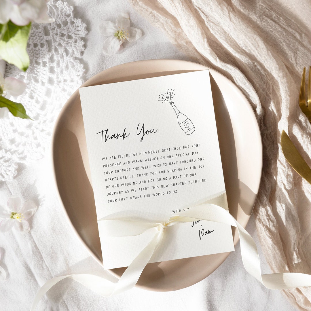 Canva Thank You Card Template Canva Modern Minimal Thank You Card ...
