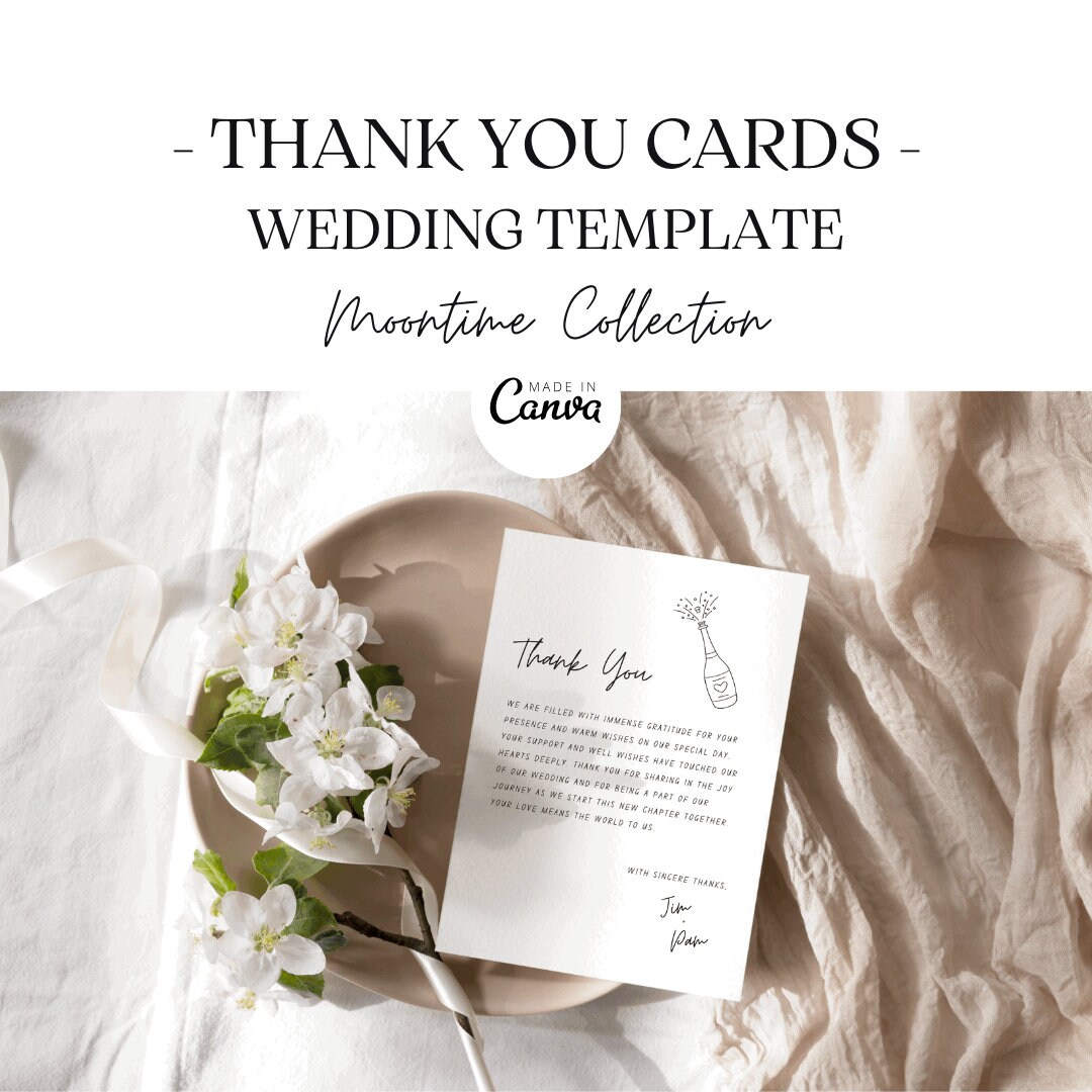 Canva Thank You Card Template | Canva Modern Minimal Thank You Card ...