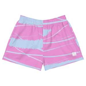 Pink and Blue Women&#39;s Shorts | Workout, Swim, Volleyball, Gym, Running, Jog
