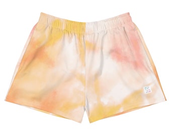 Sunburst Tie Dye Women's Shorts | Workout, Swim, Volleyball, Gym, Running, Jog