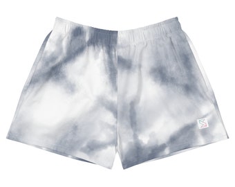 Purple Tie Dye Women's Shorts | Workout, Swim, Volleyball, Gym, Running, Jog