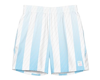 Faded Blue Bars Trunks | Swimwear, Volleyball Shorts, Gym Wear, Quick Drying Athleisure