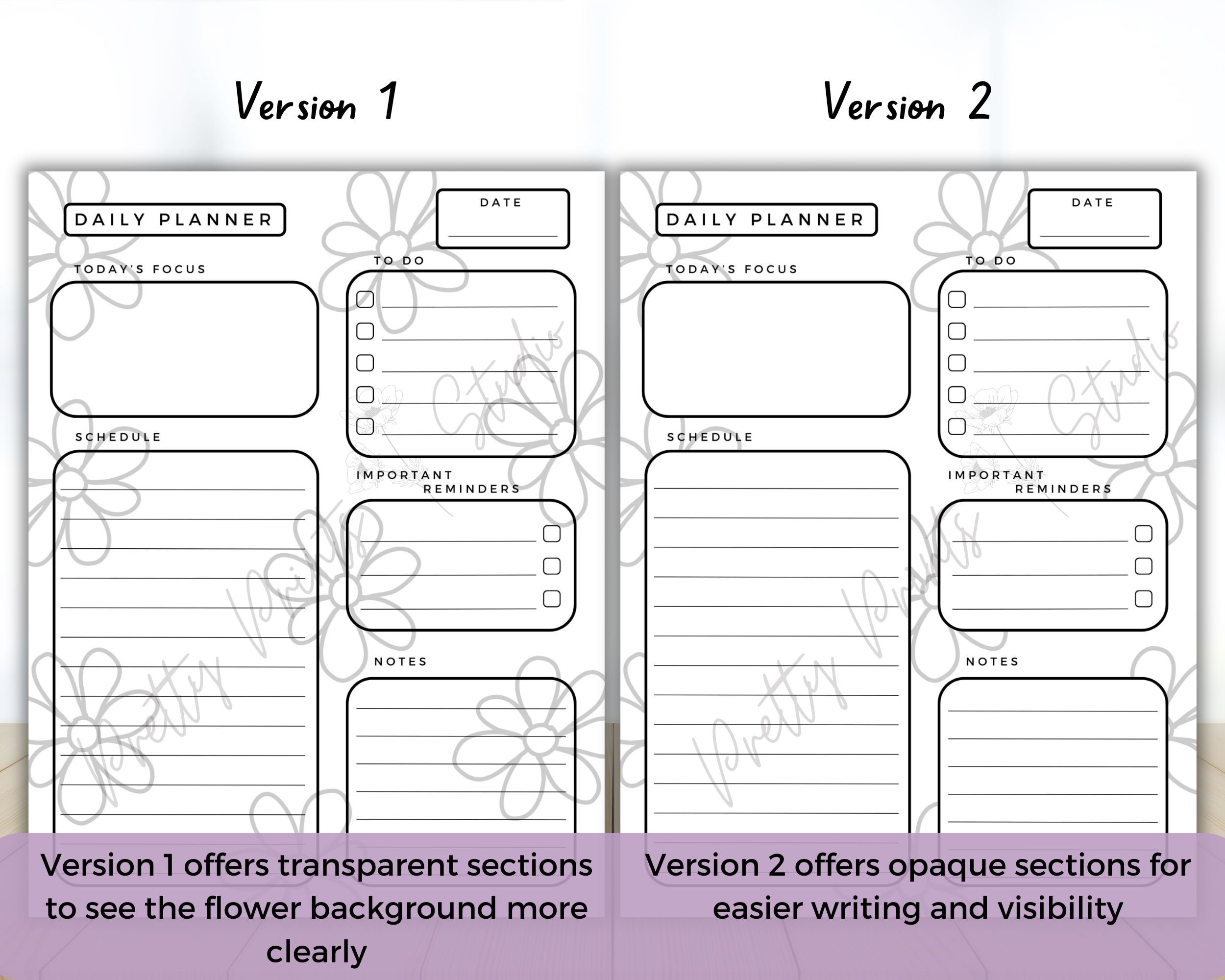 Printable Daily Planner, Productivity Planner, Daily Organizer PDF ...