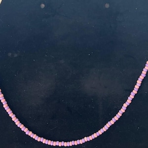 Pink and Purple beaded necklace