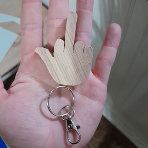 Middle finger keychain