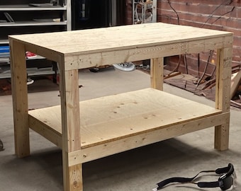 Easy DIY Garage Workshop Workbench - DIY Workbench Workshop Woodcraft Plans - Instant PDF Download