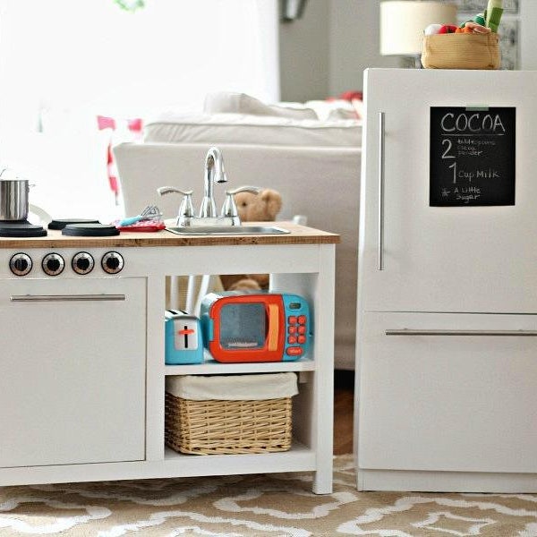 Kids Play Kitchen DIY Plan - Easy and Modern Build Kitchen play set PDF - Kids pretend play kitchen - digital pdf download