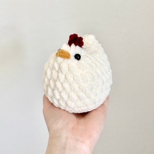 Crochet Chicken | Chicken Plushie | Farmhouse Chicken | Handmade Home Decor | Rooster Stuffed Animal | Chicken Kitchen Decoration